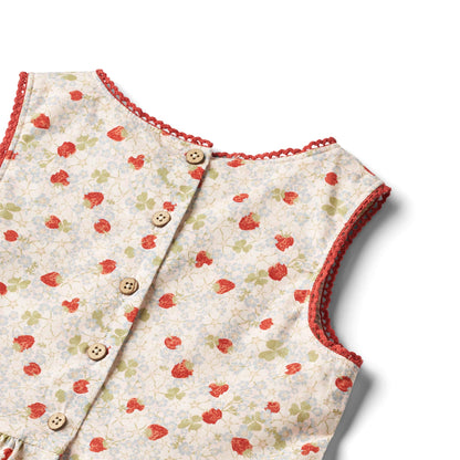 Wheat Thelma Lace Dress - Rose Strawberries
