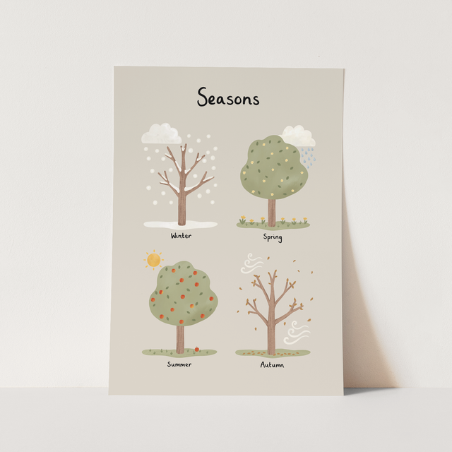 Kid of the Village Seasons Fine Art Print - Stone