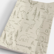 Ralphie Bear Anti Roll Wedge Changing Mat - Woodland