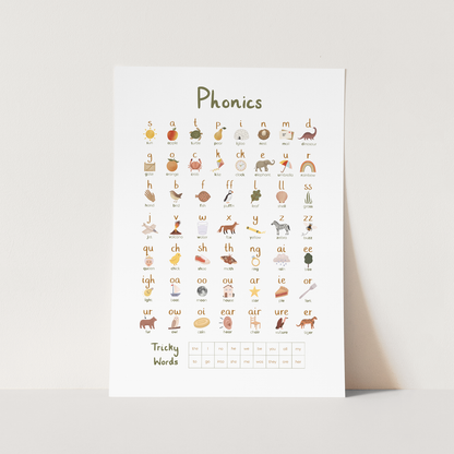 Kid of the Village Phonics Fine Art Print - Green