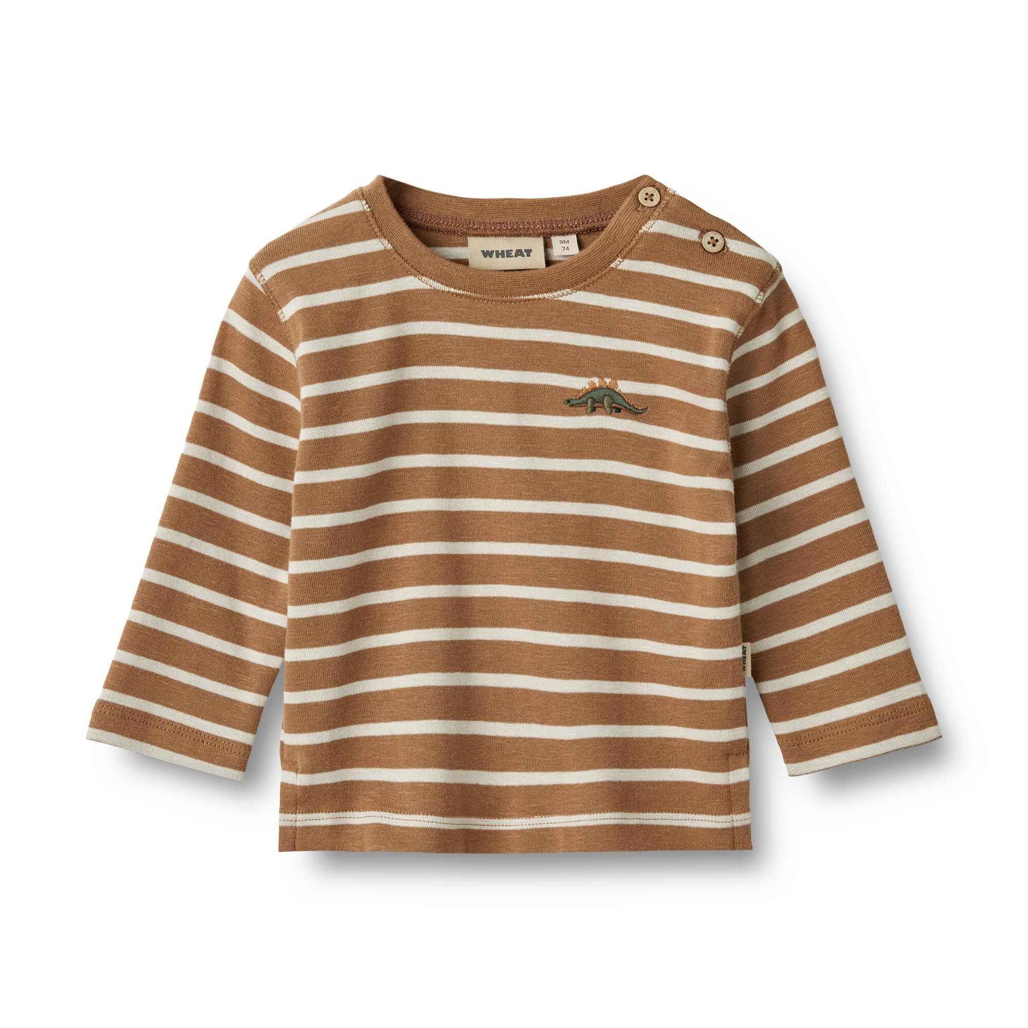 Wheat Baby Dustin Long Sleeve Top Caramel Stripe