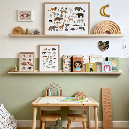 Kid Of The Village Safari Animal Fine Art Print
