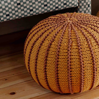 Zuri House Knitted Pouffe Ziggy - Cinnamon