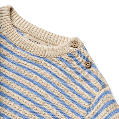 Wheat Knit Pullover Chris - Azure Stripe