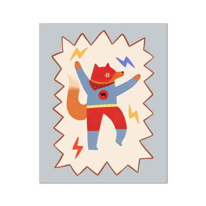 Kid of the Village Flash Tail Superhero Fine Art Print