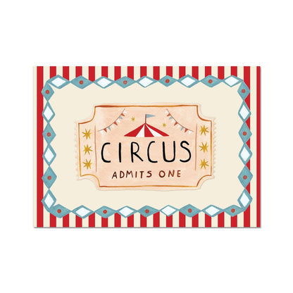 Kid of the Village Circus Ticket Fine Art Print