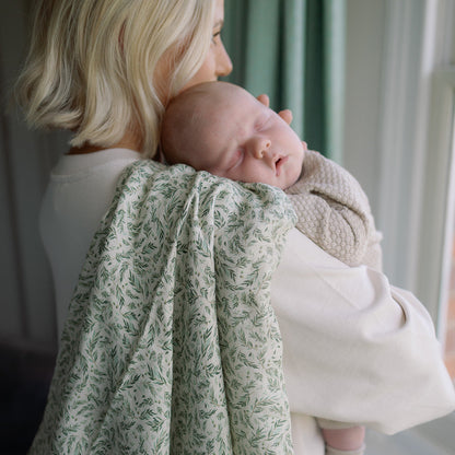 Ralphie Bear Large Muslin Swaddle - Willow