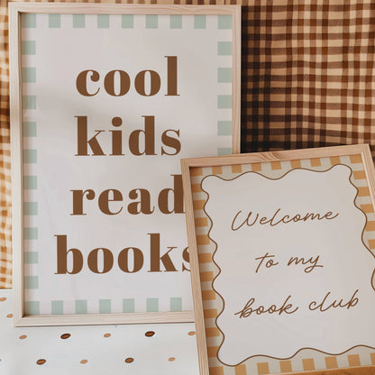 Autumns Corner Welcome To My Book Club - Checkerboard