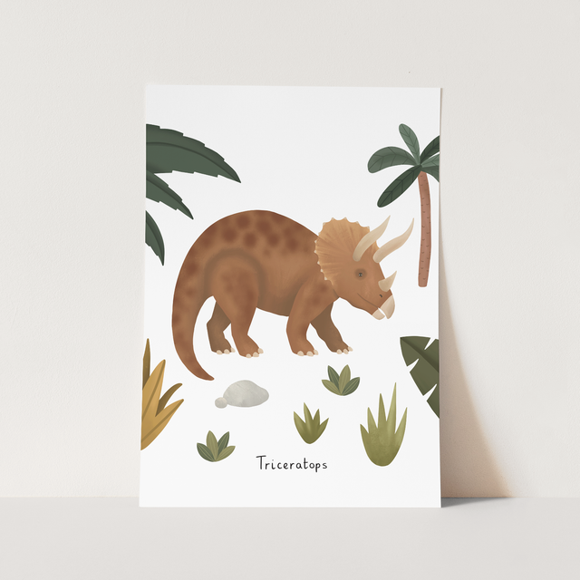 Kid of the Village Triceratops Fine Art Print