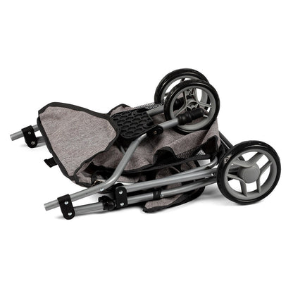 Mamamemo Doll Twin Buggy in Grey