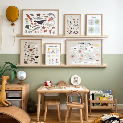 Kid of the Village Weather Chart Fine Art Print - White