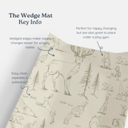 Ralphie Bear Anti Roll Wedge Changing Mat - Woodland