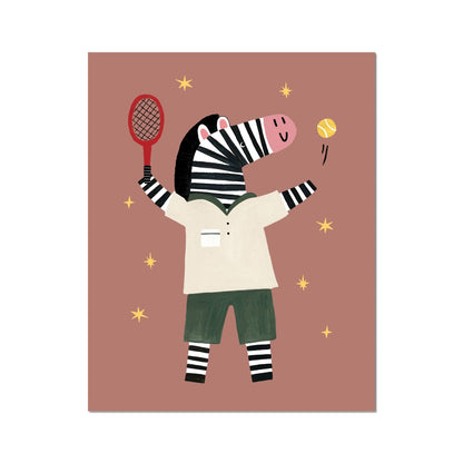Kid of the Village Game, Set, Zebra Fine Art Print