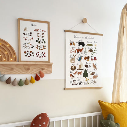 Kid of the Village Woodland Numbers Fine Art Print - White