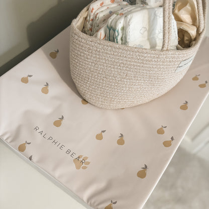 Ralphie Bear Anti-Roll Wedge Changing Mat - Pears
