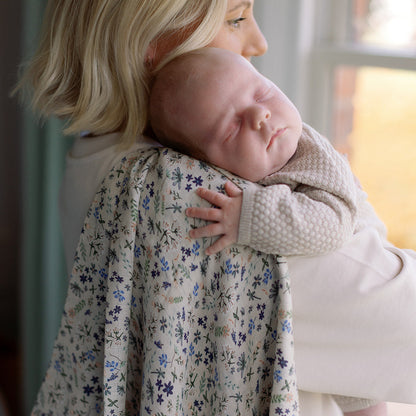 Ralphie Bear Large Muslin Swaddle - Wildflower
