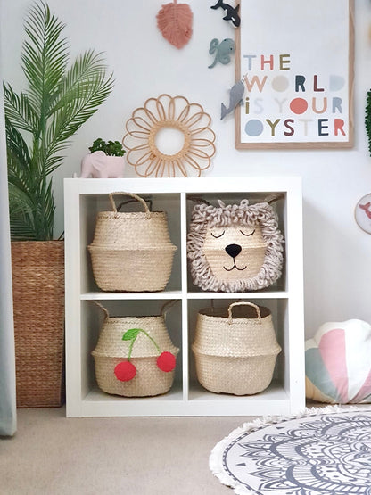 Bellybambino Natural Seagrass Basket - Large