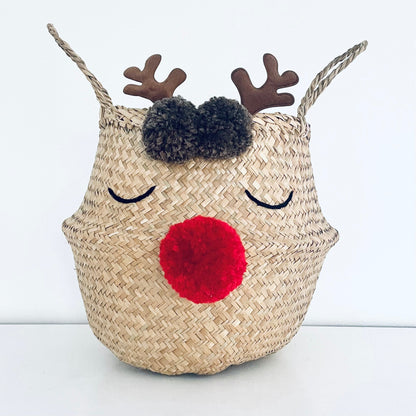 Bellybambino Reindeer Pom Pom Basket - Medium