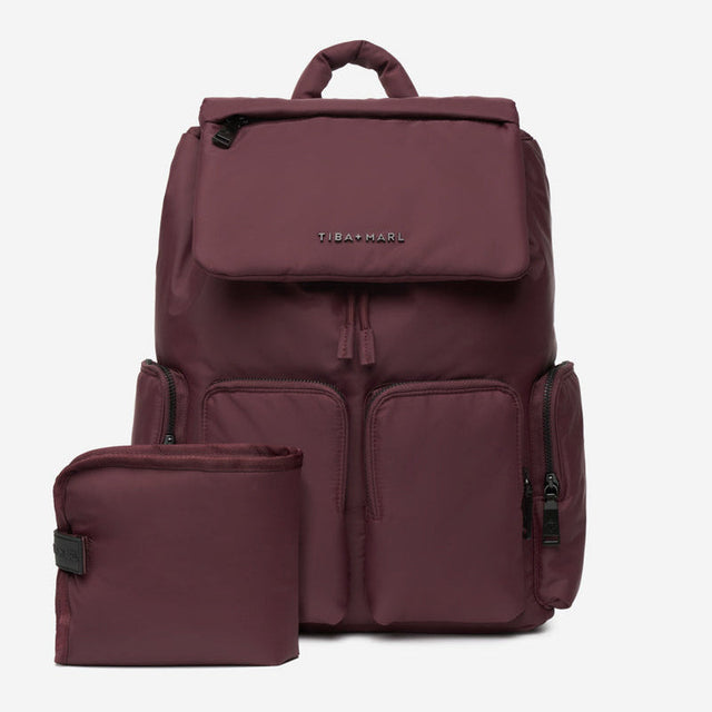 Tiba + Marl Alto Changing Backpack Burgundy
