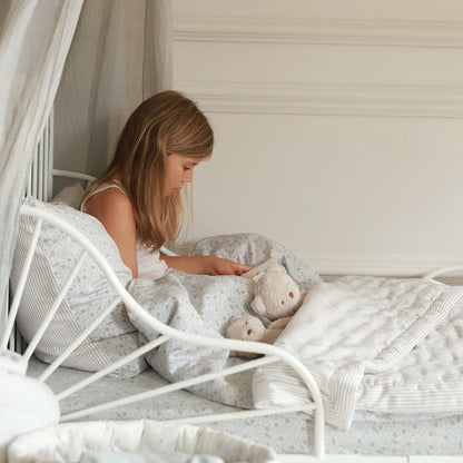 Avery Row Quilted Bedspread - Natural Stripe