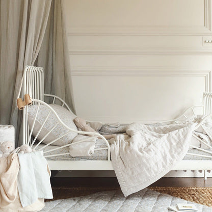 Avery Row Quilted Bedspread - Natural Stripe
