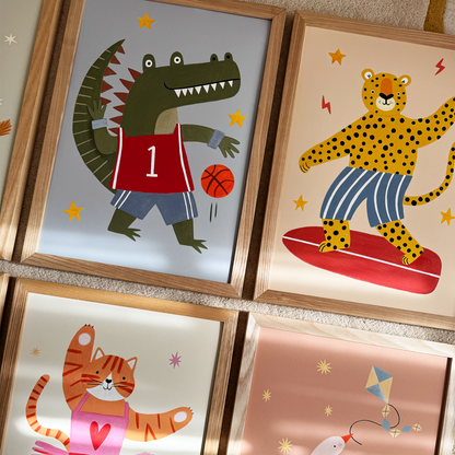 Kid of the Village Slam Dunk Croc Fine Art Print