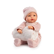 Antonio Juan Crying Doll Bimba with Pink Blanket - 37 cm