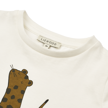 Liewood Baby Apia Short Sleeve T-shirt - Leopard / Crisp White