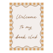 Autumns Corner Welcome To My Book Club Art Print - Checkerboard Edition