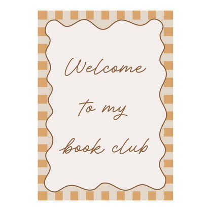Autumns Corner Welcome To My Book Club Art Print - Checkerboard Edition
