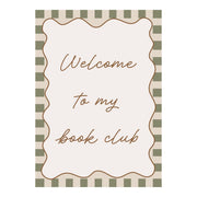Autumns Corner Welcome To My Book Club Art Print - Checkerboard Edition