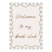 Autumns Corner Welcome To My Book Club Art Print - Checkerboard Edition
