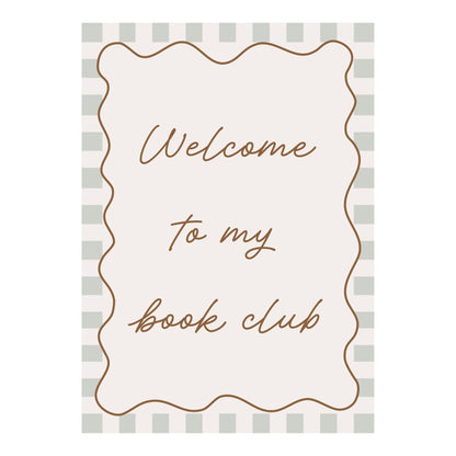 Autumns Corner Welcome To My Book Club Art Print - Checkerboard Edition