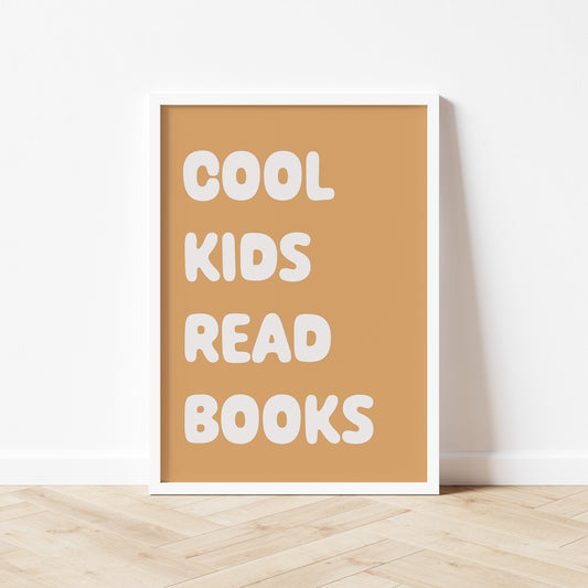 Autumns Corner 'Cool Kids Read Books' - Print  - Mustard 