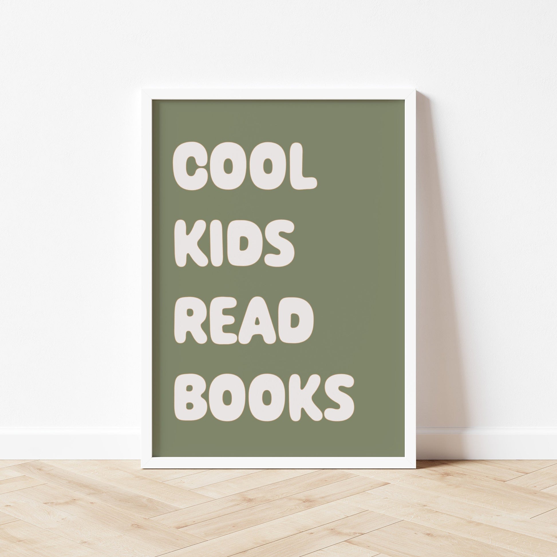 Autumns Corner 'Cool Kids Read Books' Print - Olive