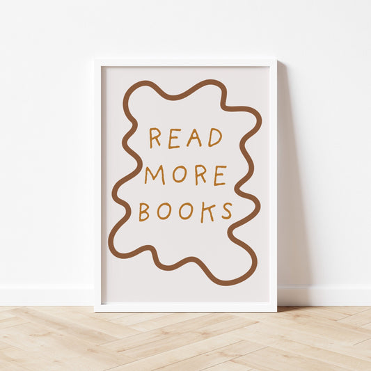 Autumns Corner 'Read More Books' Print - Wavy Edition