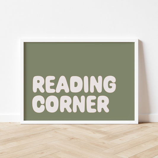 Autumns Corner 'Reading Corner' Print - Olive