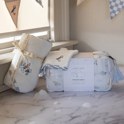 Avery Row Bathtime Bundle New Baby Gift Set - Coastline