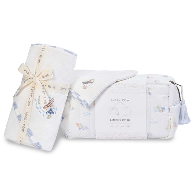 Avery Row Bathtime Bundle New Baby Gift Set - Coastline