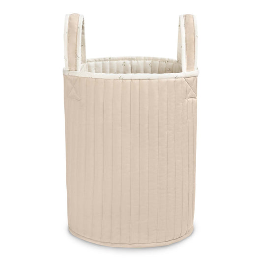 Avery Row Large Quilted Storage Basket - Nettle Scatter / Birch