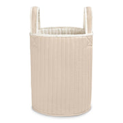 Avery Row Large Quilted Storage Basket - Nettle Scatter / Birch