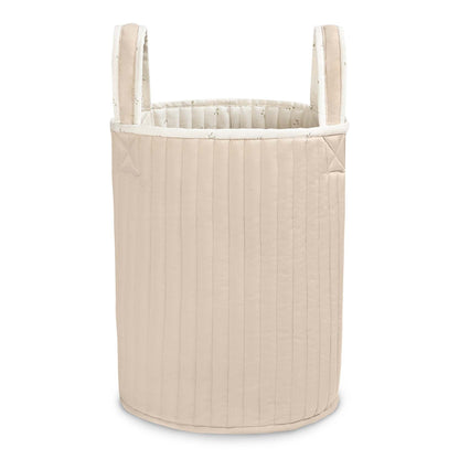 Avery Row Large Quilted Storage Basket - Nettle Scatter / Birch