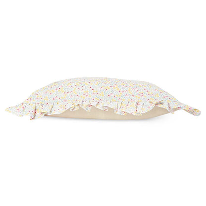Avery Row Rectangle Linen Frill Cushion - Wildflower Garden