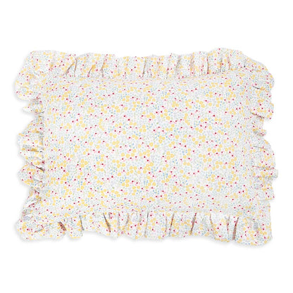 Avery Row Rectangle Linen Frill Cushion - Wildflower Garden