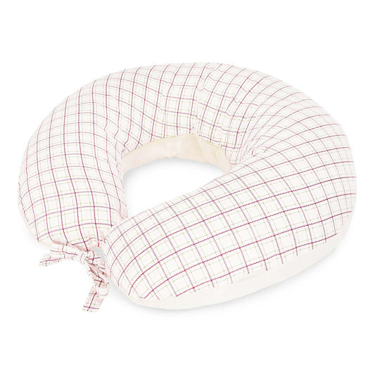 Avery Row Nursing Pillow - Pink Check