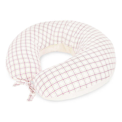 Avery Row Nursing Pillow - Pink Check