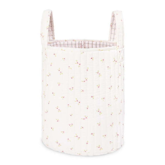 Avery Row Large Quilted Storage Basket - Anemone / Pink Check