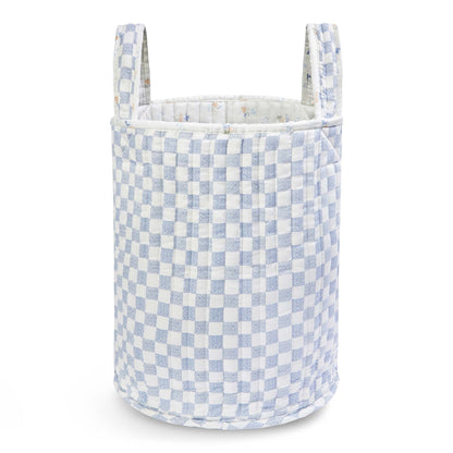 Avery Row Large Quilted Storage Basket - Coastline / Waves