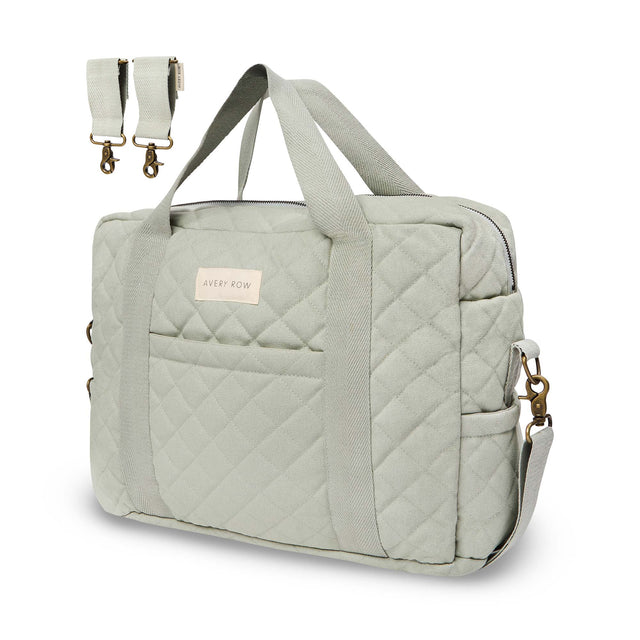 Avery Row Baby Changing Bag With Clips - Sage
