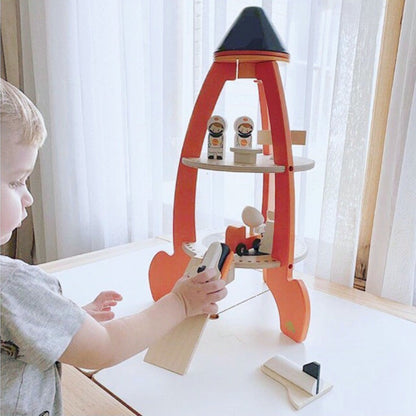 Tender Leaf Wooden Cosmic Rocket Playset